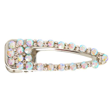 Silver Iridescent Bling Jumbo Hair Clip In 2021 Hair Clips Silver