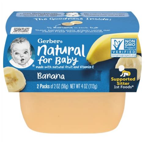 Gerber® 1st Foods Banana Stage 1 Baby Food 2 Ct 2 Oz King Soopers