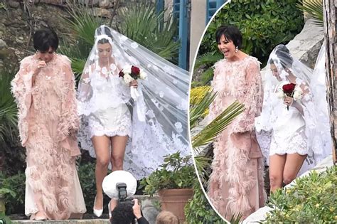 Kourtney Kardashian Wears Dolce And Gabbana Wedding Dress To Marry Travis Barker