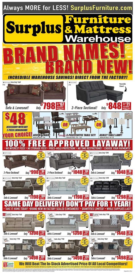 Surplus Furniture And Mattress Warehouse Prince Albert Flyer October 15