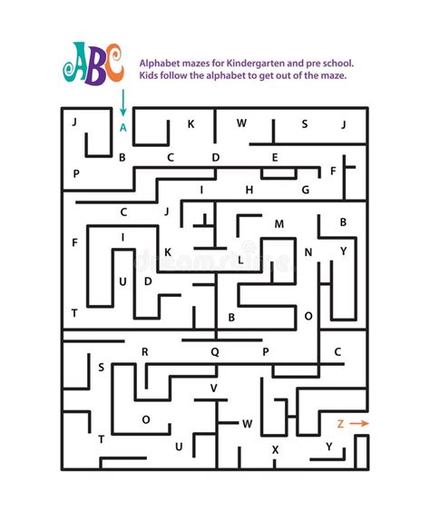 Abc Letter Mazes For Preschool Or Kindergarten Toys Toys And Games