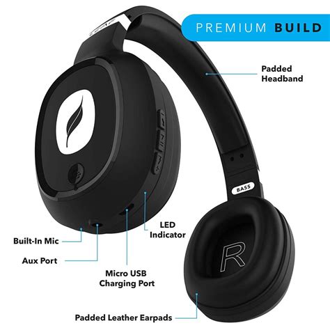 Leaf Bass Wireless Bluetooth Headphones With Hi Fi Mic And 10 Hours
