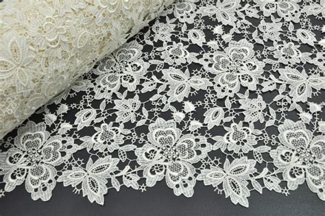 Guipure Lace Enchanted Floral Ivory DK Fabrics