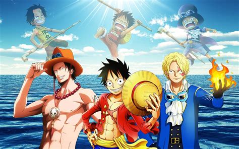 Department is merchandise, wall decoration, wallscrolls/fabric posters. Luffy, Ace And Sabo One Piece Team Wallpapers - Wallpaper Cave