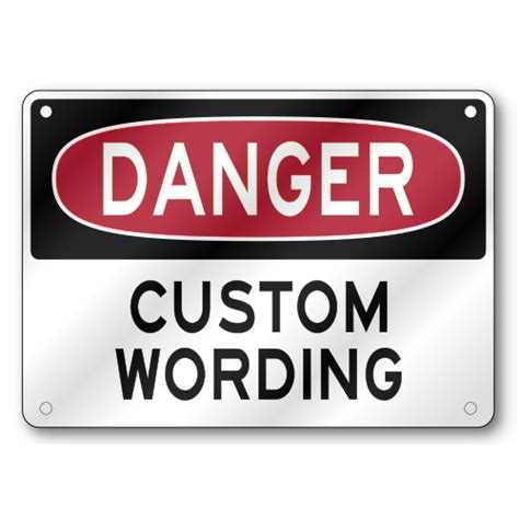 Custom Danger Sign Osha 040 Thick Aluminum Baked Enamel Ss019999