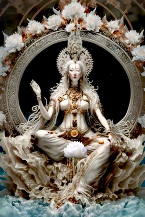 Chinese Mythology Kuan Yin Devi Durga Spirituality Artwork Quick