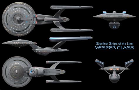 Vesper Class Starship High Resolution By Enethrin On Deviantart