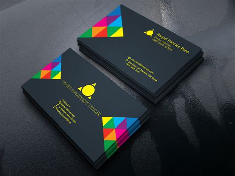 Modern Business Card Or Visiting Card Design Set In Front And Back View