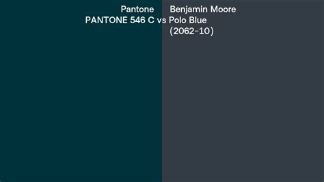 Pantone 546 C Vs Benjamin Moore Polo Blue 2062 10 Side By Side Comparison