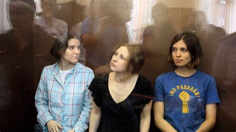 Members Of The Female Punk Band Pussy Riot R L Nadezhda