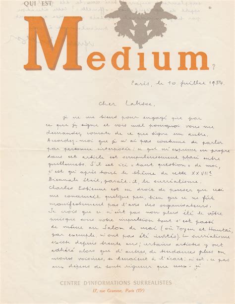 André BRETON Autograph letter signed on surrealism Barnebys