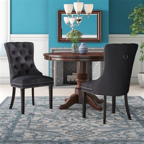 Read customer reviews and common questions and answers for everly quinn part #: Darby Home Co Stonefort Tufted Velvet Upholstered Dining ...