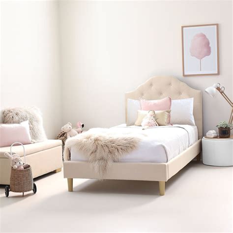 Mia Single Upholstered Bed Upholstered Bed Decor Upholstered Beds