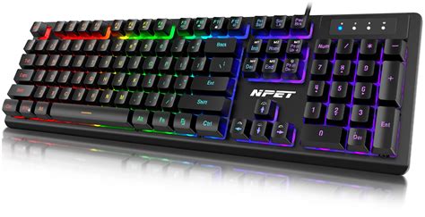 Buy Npet K10 Wired Gaming Keyboard Led Backlit Spill Resistant Design