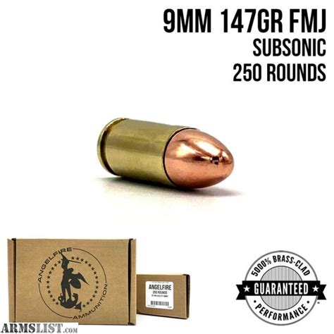 Armslist For Sale Angel Fire Bulk Ammo 250 Rounds 9mm 147gr Subsonic