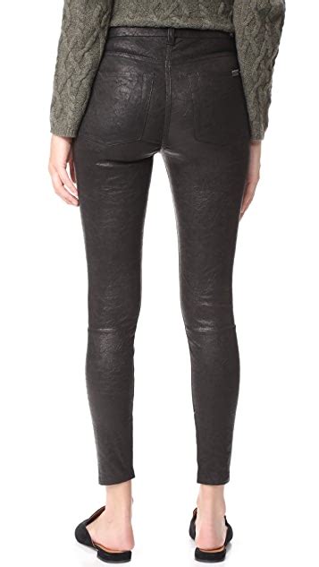 7 For All Mankind The Ankle Skinny Leather Pants SHOPBOP