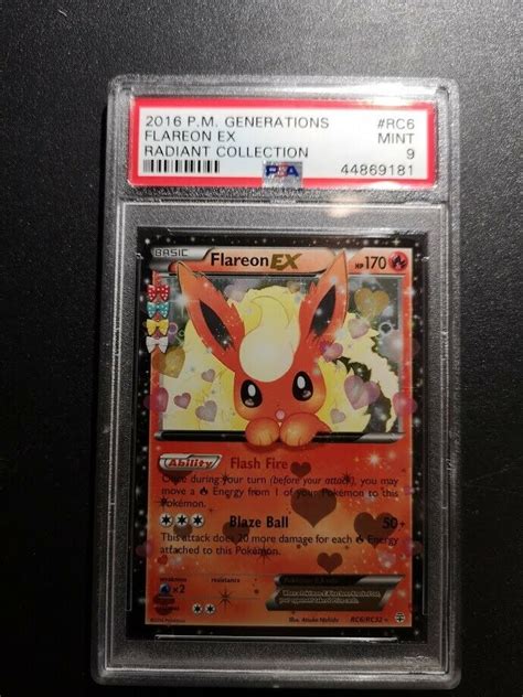 Nm Pokemon Flareon Ex Card Generations Set Rc6rc32 Radiant Collection