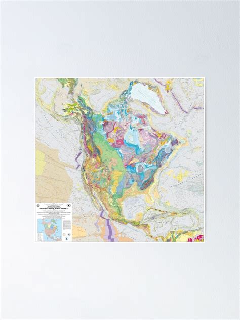 Usgs Geologic Map Of North America Poster By Fineearth Redbubble