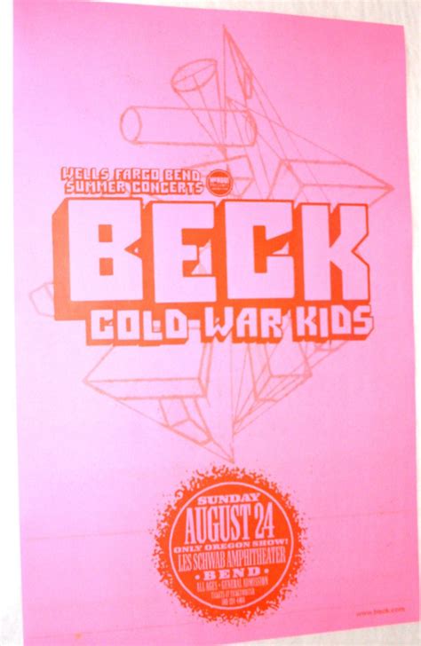 Beck Poster Concert Bend P Pole 11 X 17 Usa Sameday Ship