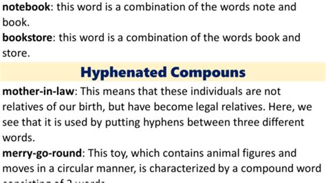 Type Of Compound Words Uk
