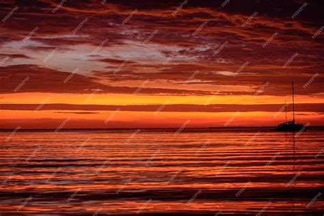 Premium Photo Panoramic Sea Ocean Sunrise Seascape On Sunrise Over