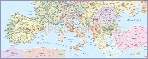 Vector Europe Map Political Illustrator And Pdf Formats At 4000000