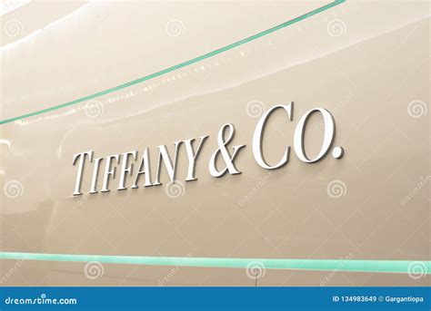 Tiffany And Co Logo In Tiffany Boutiqe In Italy Editorial Stock Image