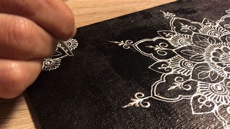 Acrylic Henna Design On Canvas Youtube