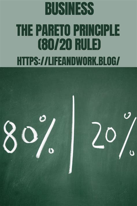 The Pareto Principle 8020 Rule