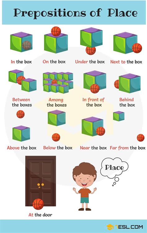 Prepositions Of Place With Pictures