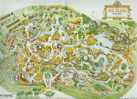 With over 45 rides and attractions, soaring. 1966 Six Flags over Texas map | Flickr - Photo Sharing!