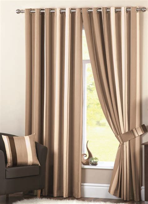 Glory Cream Striped Curtains Room Curtain Designs
