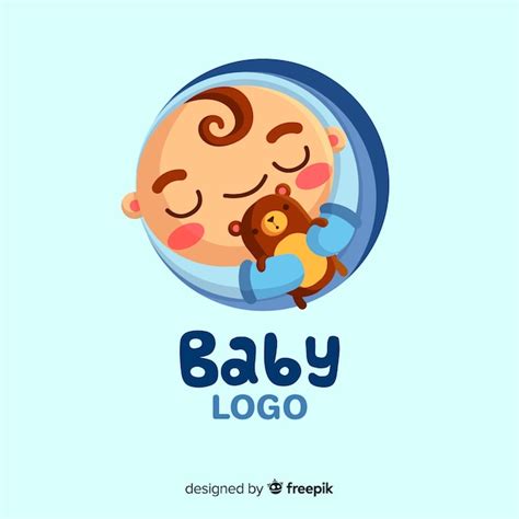 Plantilla Adorable De Logo De Tienda De Bebé Con Estilo Moderno