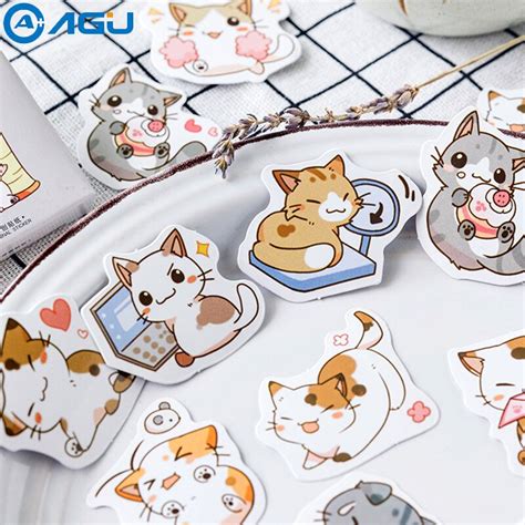 Find & download free graphic resources for cute sticker. AAGU 45 Pcs/Pack Cute Cat Design Kawaii Japanese Decoracion Bullet Journal Stickers Scrapbooking ...