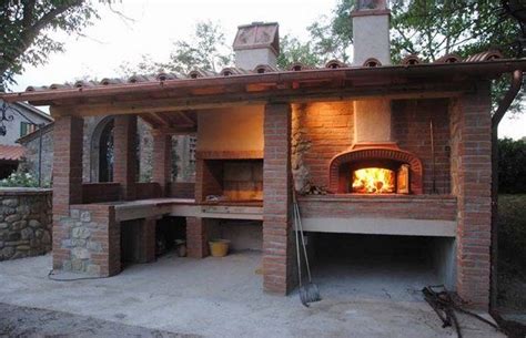 Covered Outdoor Kitchen With Pizza Oven And Barbeque Area Outdoor