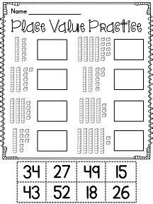 It's great practice for 1st grade common core standards for number & operations in base ten. First Grade Math Unit 9 Place Value Worksheets, Games, and ...
