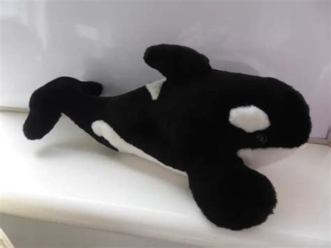 Official Seaworld Orlando Shamu Orca Killer Whale 14 Soft Plush Cuddly