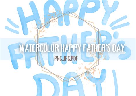 Watercolor Happy Fathers Day Graphic By Rimzstudio · Creative Fabrica