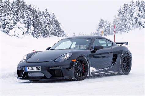 Spied Porsche Cayman Gt Caught Testing In The Snow