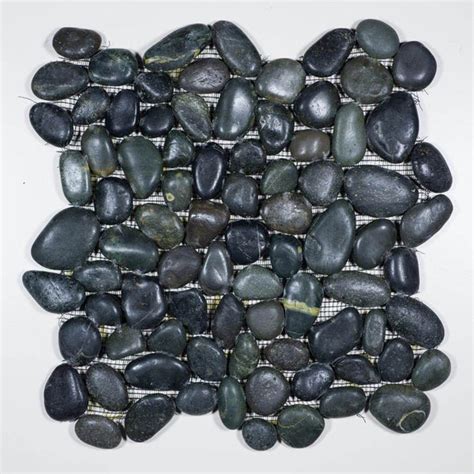 Black Sumatra Pebble Tile Pebbles Series Natural Stone Mosaics
