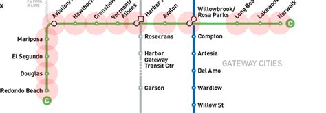 Green Line Map Los Angeles Metro Rail
