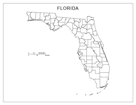 Blank Florida County Map Florida County Map Map Of Florida Cities