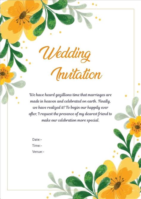 Wedding Invitation Wordings For Friends, Invite Quotes & Messages