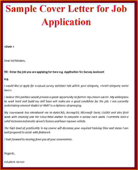 Job Application Basic Cover Letter Template Resume Template