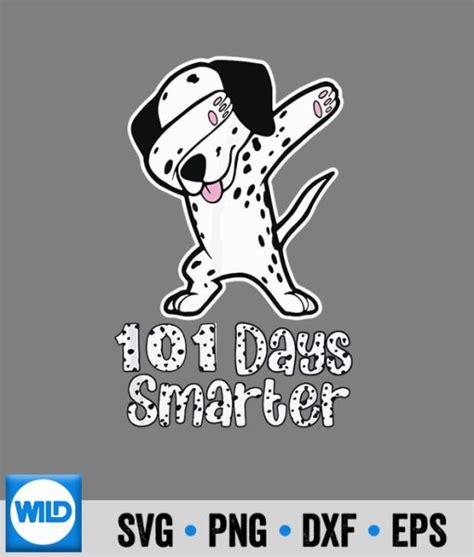 Dalmatian Svg Dalmatian Dabbing Funny Dalmation Dog 101 Days Smarter