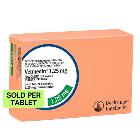 Vetmedin Chewable 125mg Tablets Each Buy Online From Vet Post Nz
