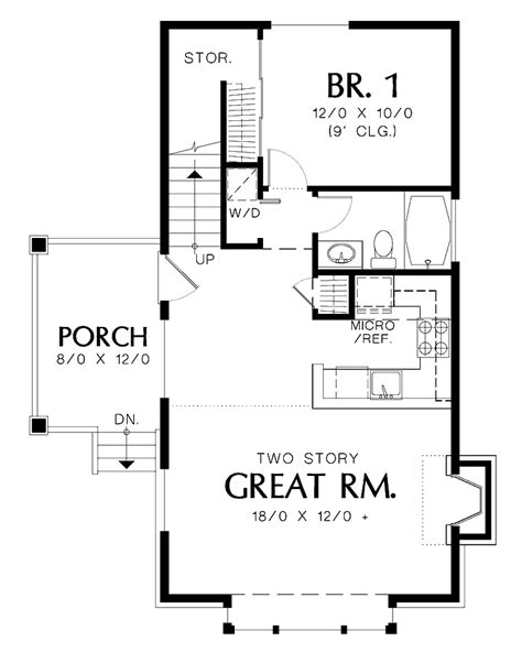 22 Small One Bedroom House Plans With Loft In 2020 House Plan With