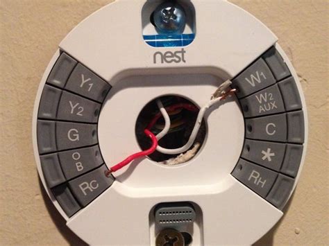 The thermostat instructions call for a red power wire, a yellow, green, and white wire. Nest Learning Thermostat 3rd Generation Stuck On - iFixit Repair Guide