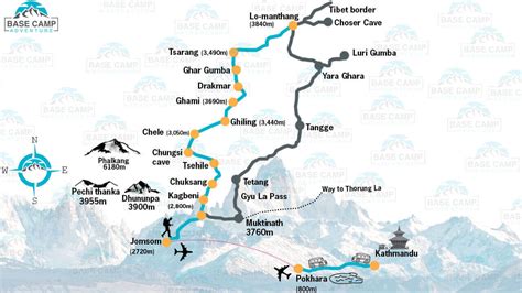 Mustang Trek Cost Itinerary Route Map Base Camp Adventure