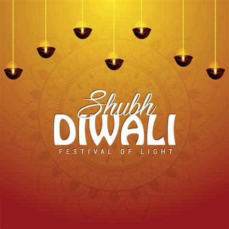 Shubh Diwali The Festival Of Light Celebration Greeting Card With